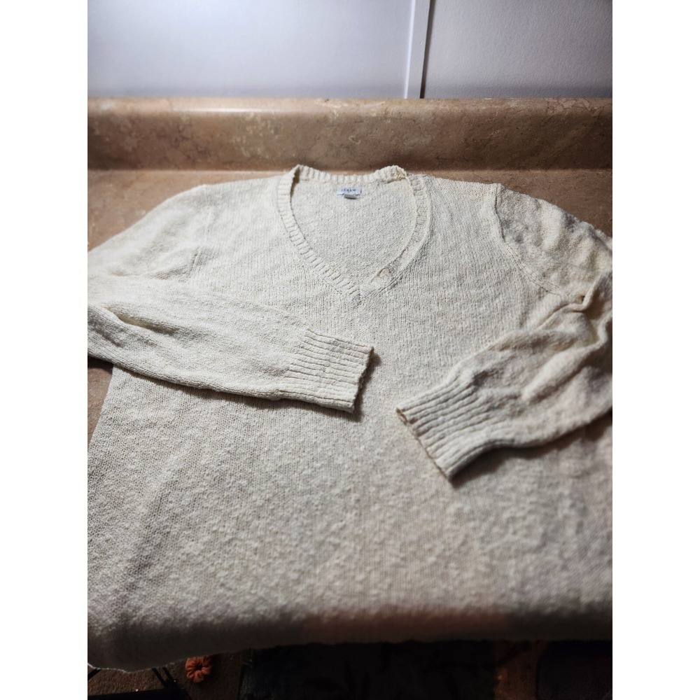 J. Crew Jumper Sweater‎ Women XL Cream Loose Knit Spring Festive Preppy Cottage - Picture 7 of 7